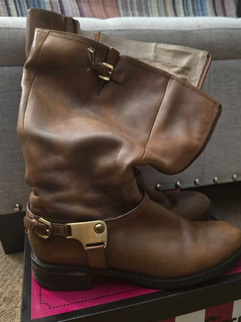 Ecco brown leather boots